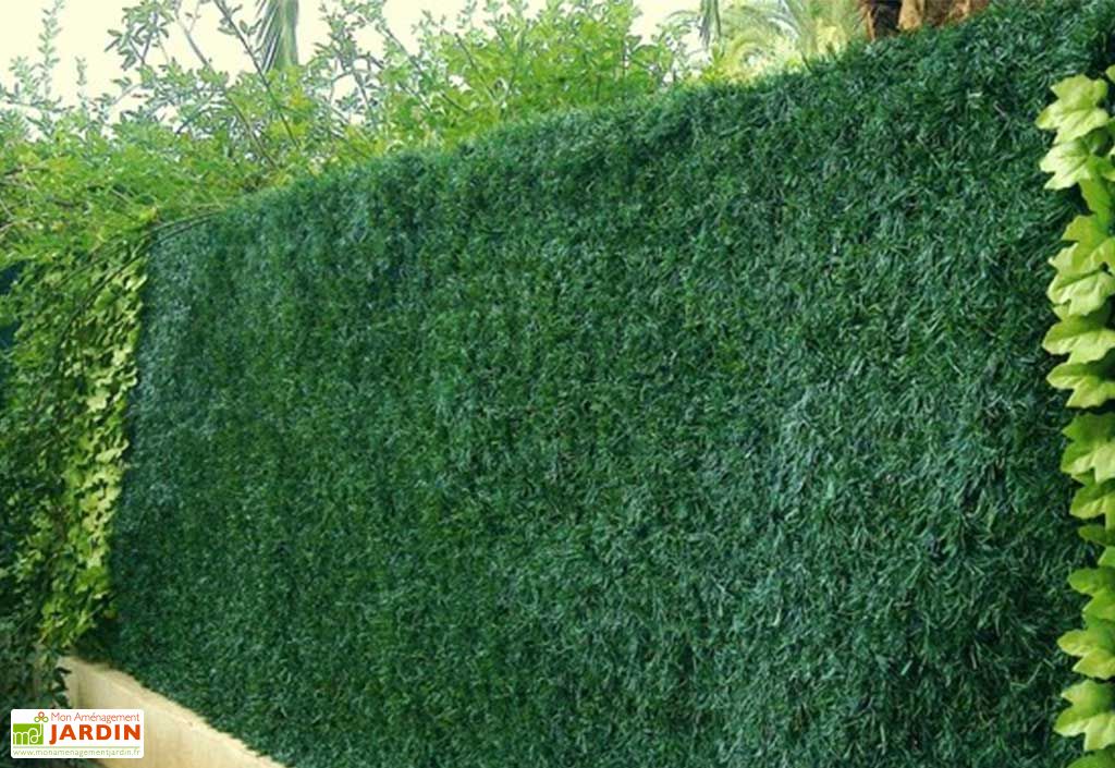 Haie Artificielle Pare Vue 1x1m en PVC pour Balcon et Jardin - Vert