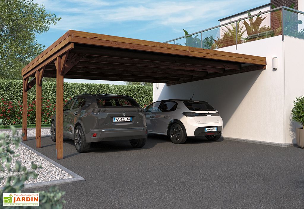 Carport 2 Voitures Adossé