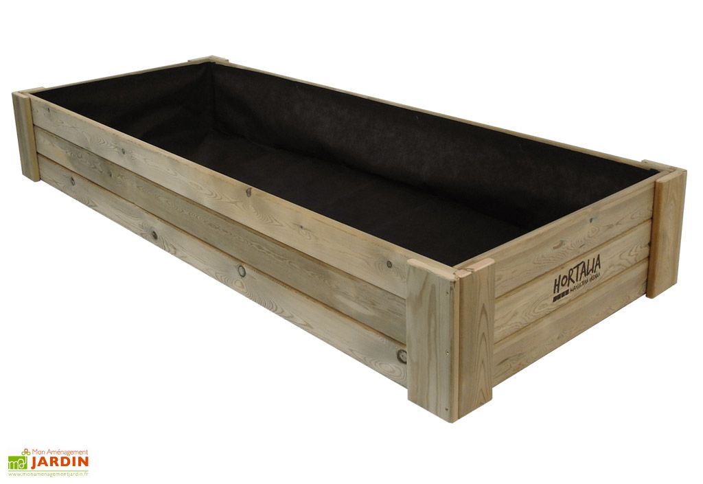 Carré De Potager En Bois 90x90cm - Kit Avec Géotextile - Idéal Jardinage Urbain