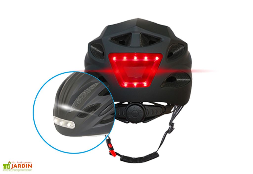 Casque LED Rechargeable Casque BEEPER Avec Feux LED Intégrés - Taille L Casque LED Rechargeable Casque BEEPER Avec Feux LED Intégrés - Taille L