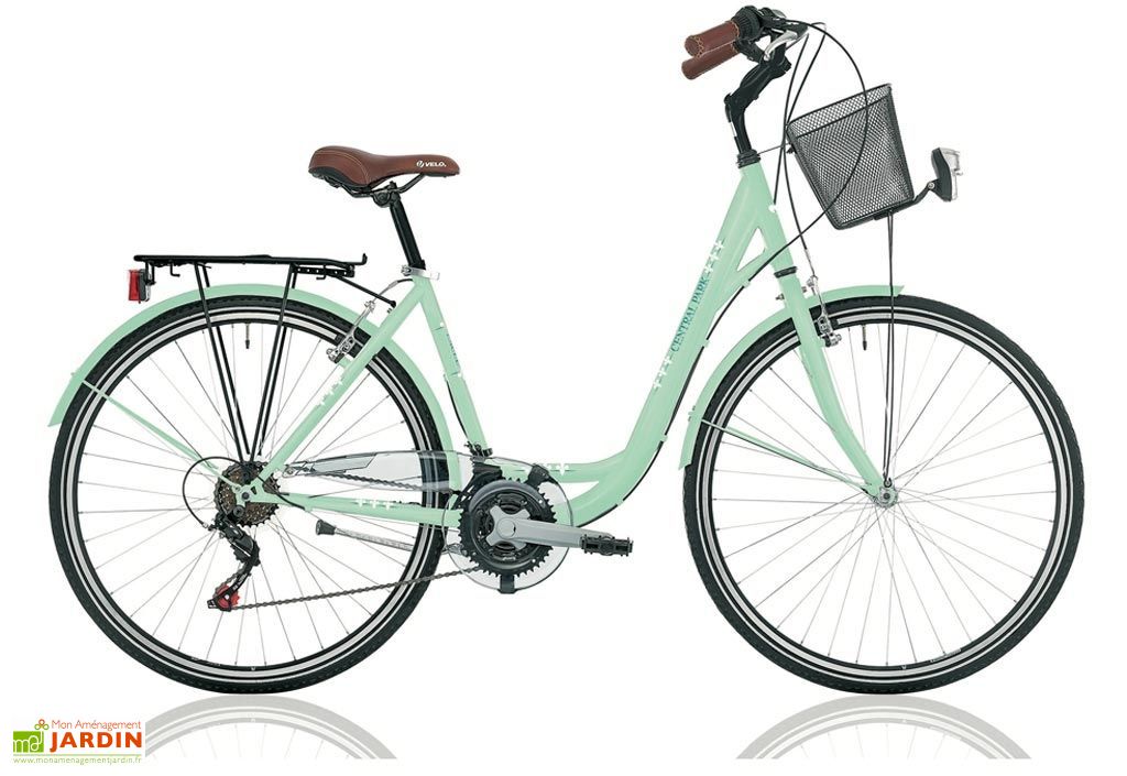 Vélo femme Classic - Vélo de ville à 6 vitesses - Taille de roue 28 pouces - Panier à
