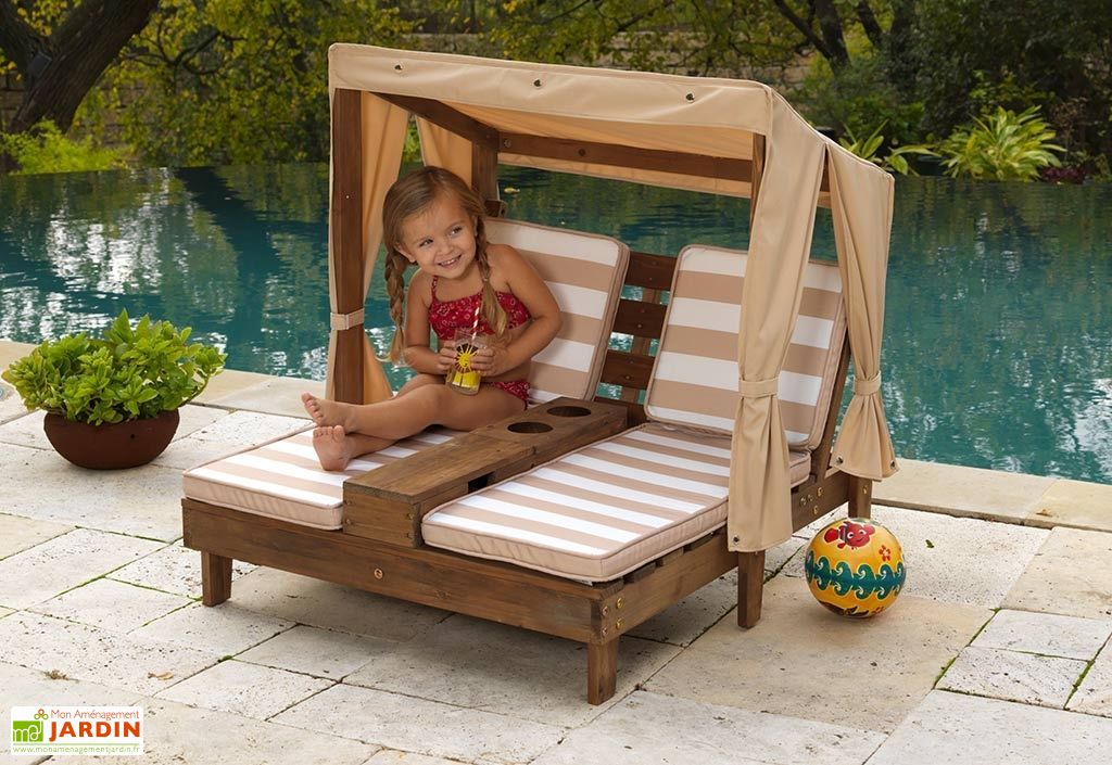 Chaise suspendue en bois de jardin de grande taille pour loisirs