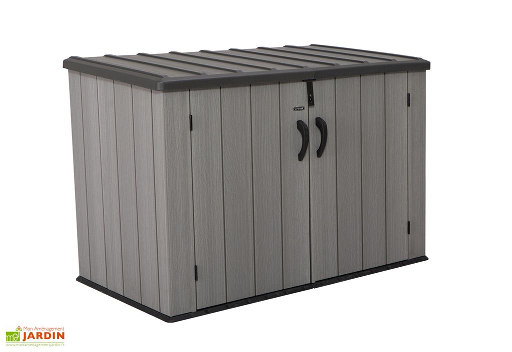Coffre de rangement extérieur en résine effet bois Lifetime - 2407 L