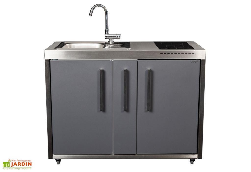 Cuisine extérieure avec évier, réfrigérateur, plaque à induction – MO 120 A  - Stengel