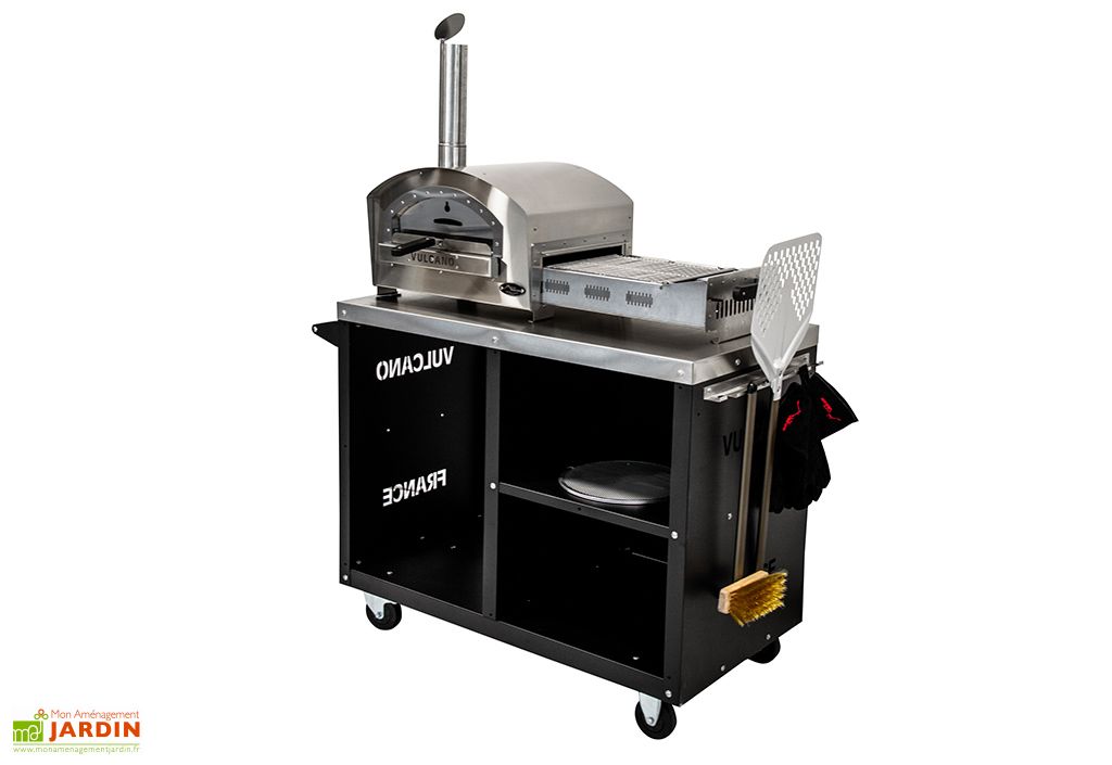 Onlyfire Table De Service Barbecue – Desserte Extérieure à Roulettes, Inox 85×55×80 Cm, Pour Plancha, Grill, Pizza Oven