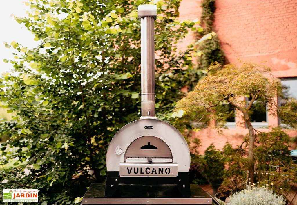 Four à pizza bois extérieur en acier inoxydable Vulcano Vulcanello — free download