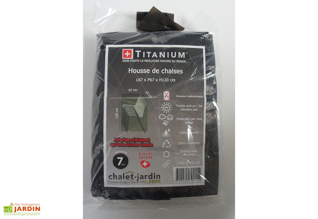 Housses De Protection Pour Chaises De Jardin - Lot De 2 - Tissu Oxford 210D Imperméable - 64x64x120 Cm - Avec Cordon De Serrage - 12