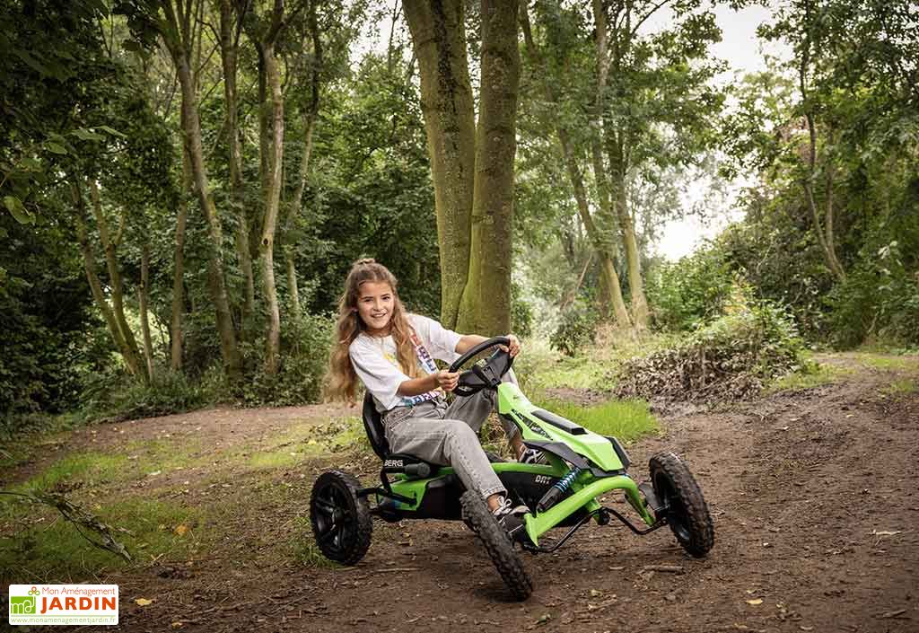 BERG Rally DRT Yellow | Gokart pour enfants à partir de 4 ans | Gokart à pédale | Véhicule à pédale avec siège réglable | Véhicule robuste pour enfants pour s'amuser en