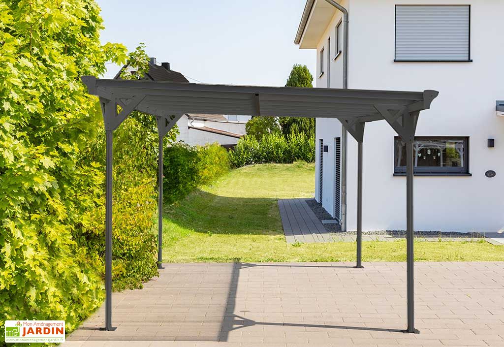 Carport Autoportant En Aluminium Et Polycarbonate 15 M² – Lola
