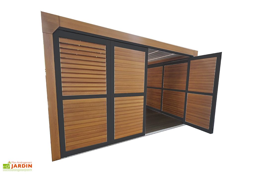 Panneaux brisevues pour pergola aluminium Green Outside 4 m effet