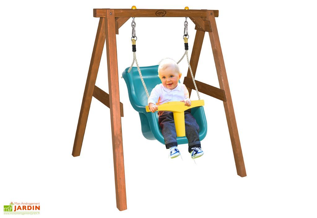 Portique Balancoire Pour Bebe En Bois De Hemlock Axi