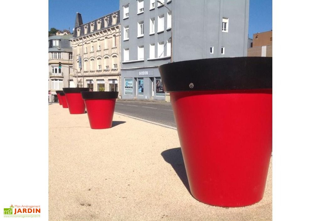 Pot de fleurs XXL PAPI en PEHD - Déco Bikoul rond 2 couleurs