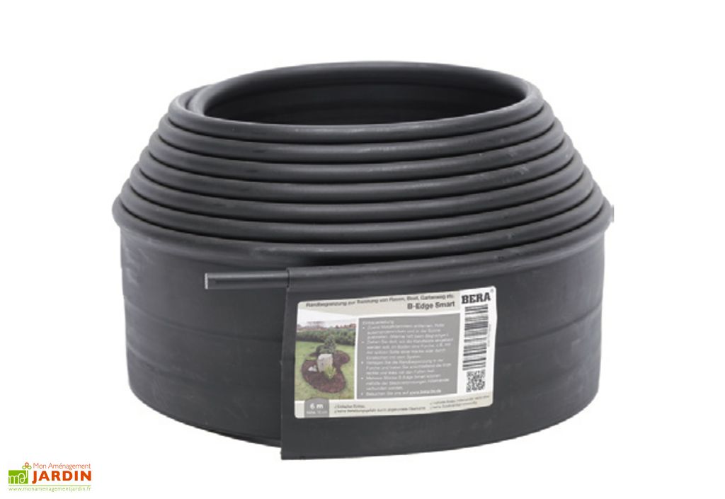 WOLTU Bordure Jardin Flexible - 20m X 5cm, Noir, Avec 60 Piquets