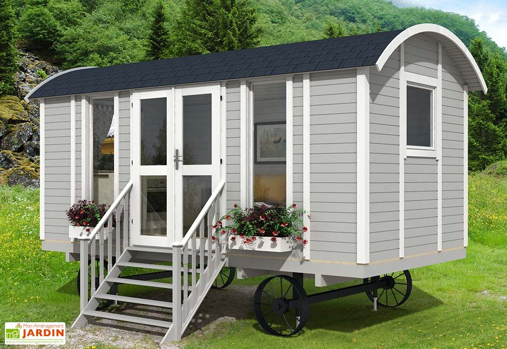 Roulotte en bois aménageable Shepherd Hut Modern – 11,5 m² - Inmedias Res.