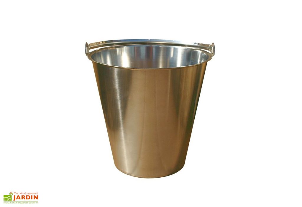 Seau pour Toilettes Sèches en Inox 15 L - Lécopot