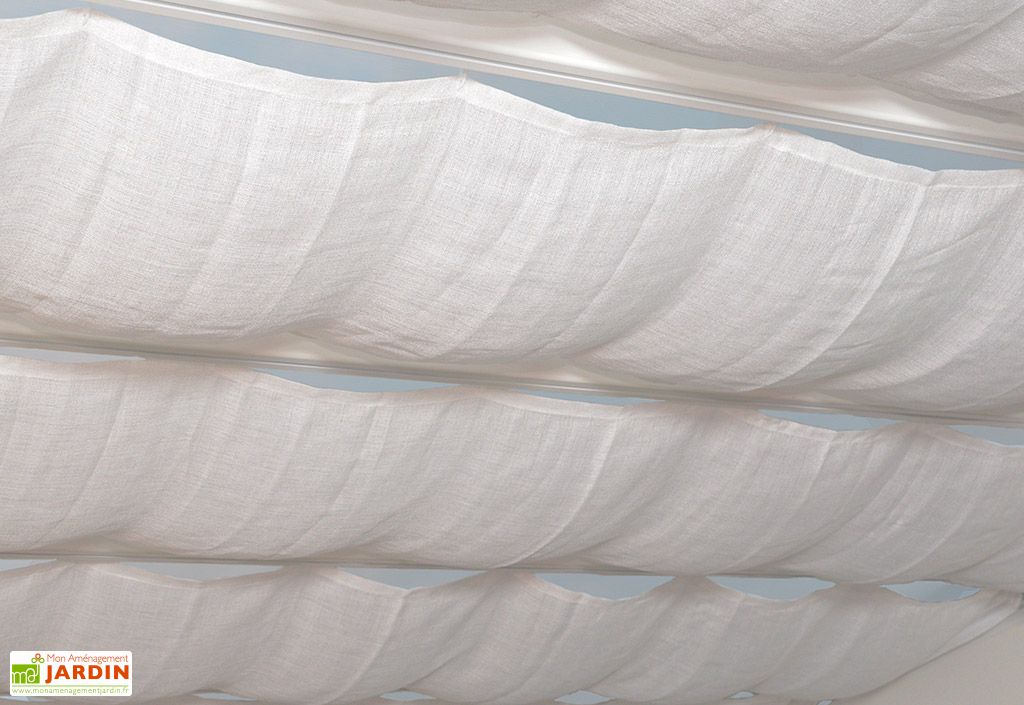Pergola adossée blanche OLYMPIA 28.9 m², aluminium et polycarbonate, PALRAM