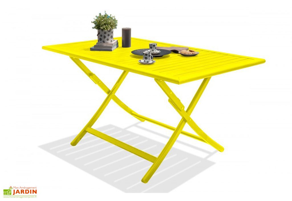 Table Pliante Tectake 140x70 Cm, Aluminium Gris, Occasion (retour Client)