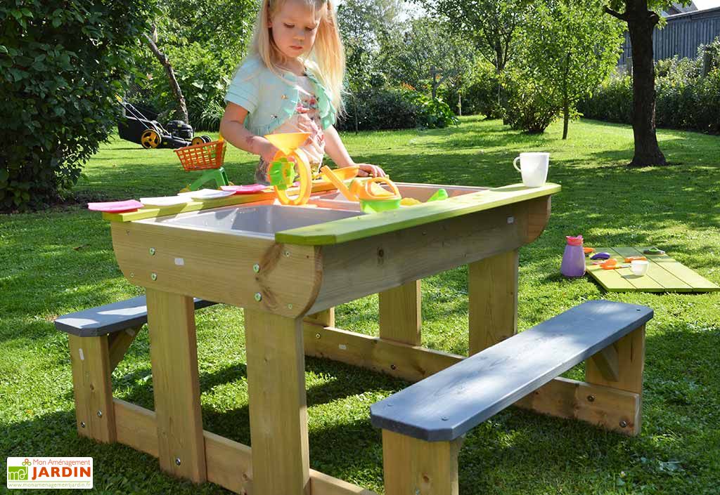 Table de Jardin pour Enfant Plastique Vert