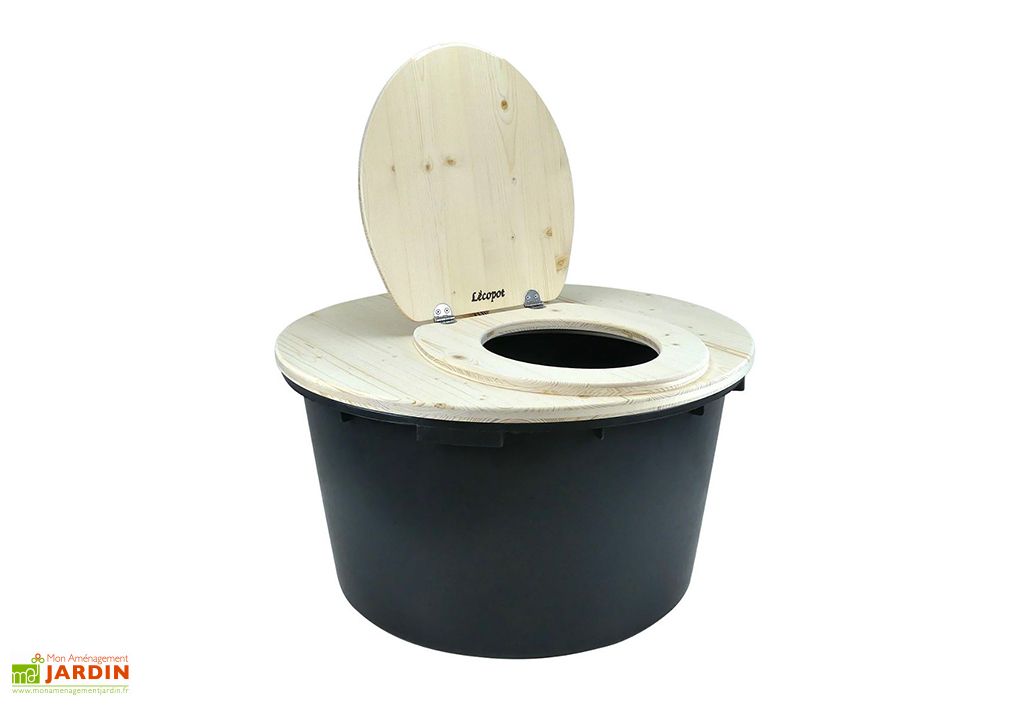 Toilettes sèches d'angle en épicéa ou douglas pour cabine Ventarèl - 62 x  62 x 42 cm - Lécopot