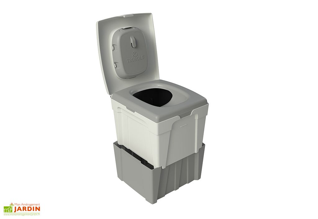 Toilettes sèches d'angle en épicéa ou douglas pour cabine Ventarèl - 62 x  62 x 42 cm - Lécopot