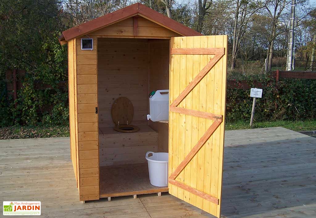 Toilettes sèches d'extérieur en bois 120 x 160 cm - Habrita