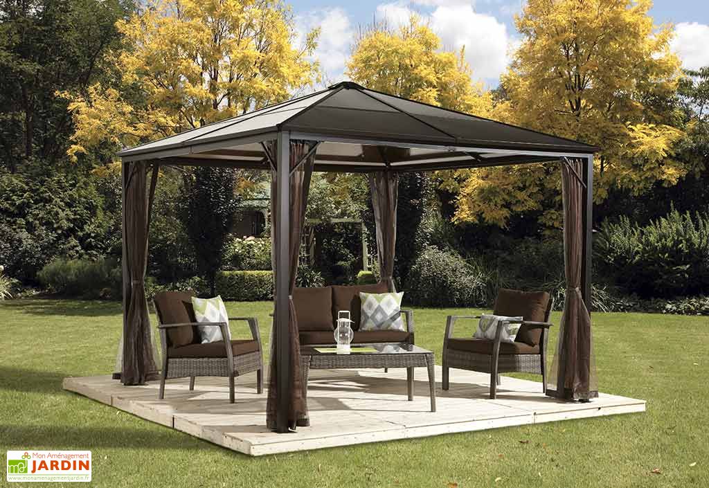 Tonnelle en Aluminium et Polycarbonate Sojag 11 m² Sumatra 10 x 12