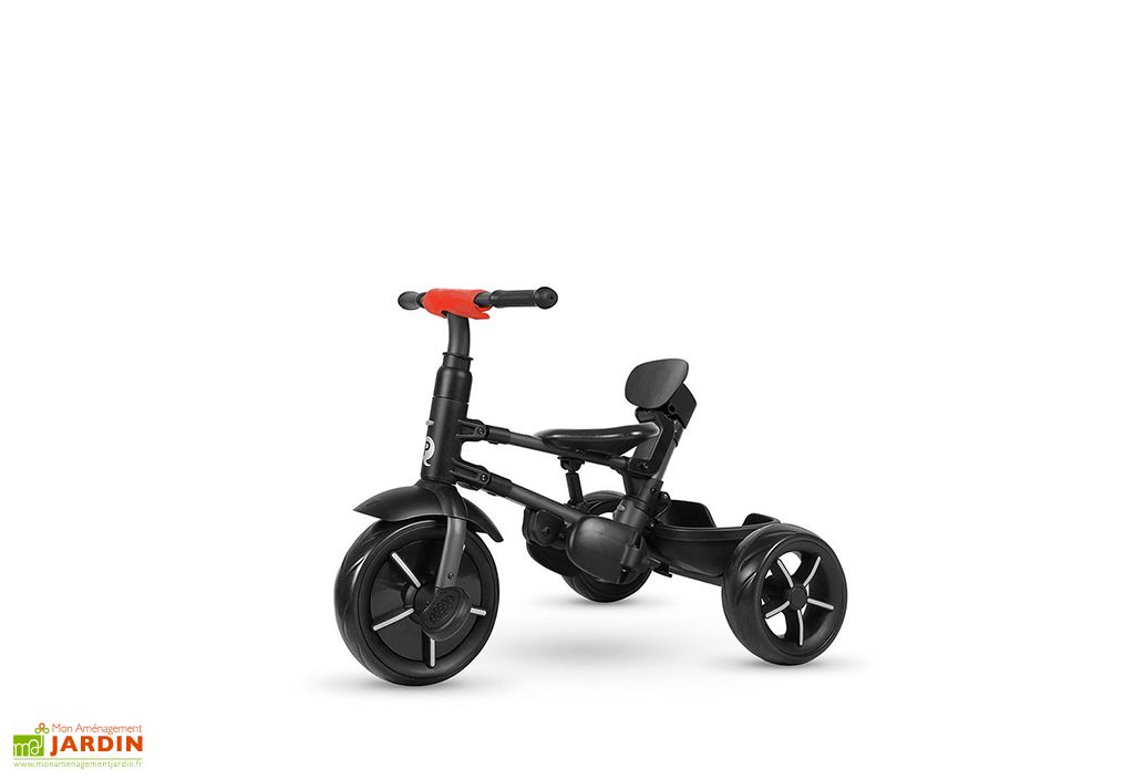 Tricycle évolutif OHMG – Siège Réversible, Parapluie, Paniers – De 1 à 5 Ans – Noir – Draisienne Et Vélo à Pousser