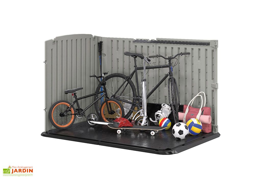 Coffre de rangement extérieur en résine Slidetop – 146 x 202 x 132