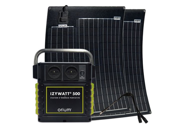 Batterie nomade solaire Izywatt 500 + 2 panneaux monocristallins 50 W