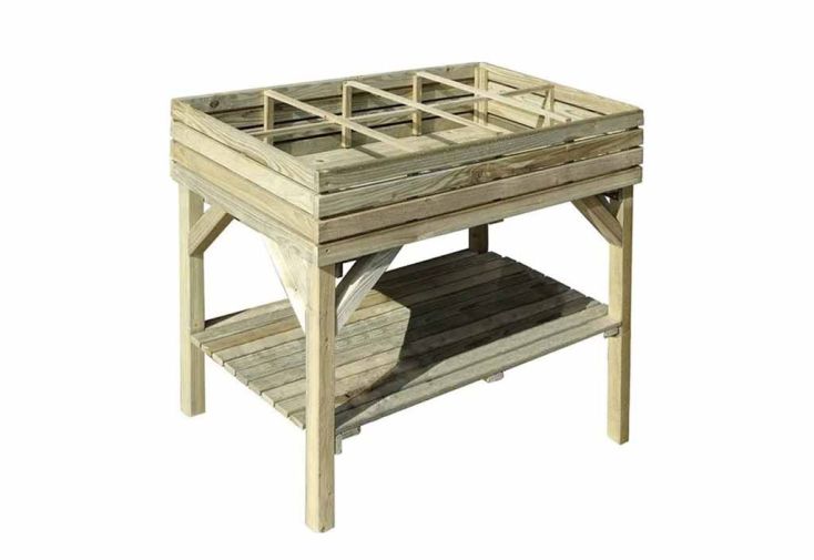 Carré potager sur pieds en bois de pin traité KÜB 100 x 60 x 80 cm