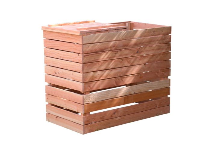 Composteur en bois Douglas 850 L – 129 x 70 x 105 cm