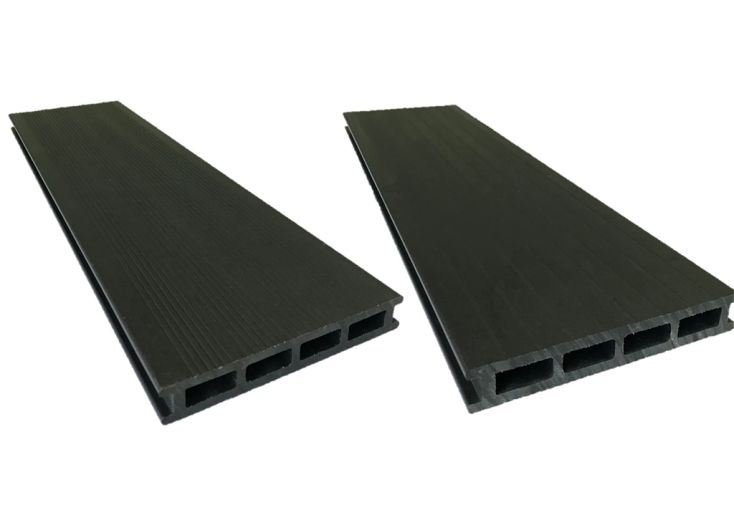 Lames de terrasse réversibles en bois composite et PVC Lisa – 2 m²