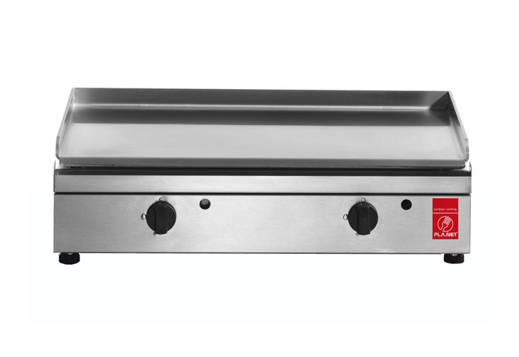 Plancha Gaz 2 Brûleurs Plaque Inox 60x40cm – ALFA 600 (Option Acc.)
