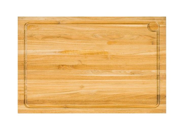 Planche à Découper Doppio en Teck pour Cuisine Indu+ 82 x 52 cm