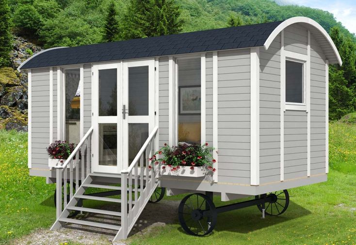 Roulotte en bois aménageable Shepherd Hut Modern – 11,5 m²