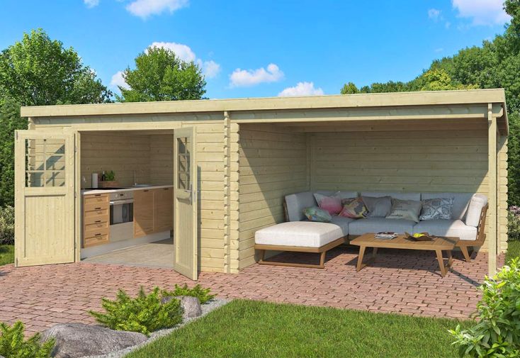 Abri de jardin en bois d’épicéa brut 18,7 m² - Mouny