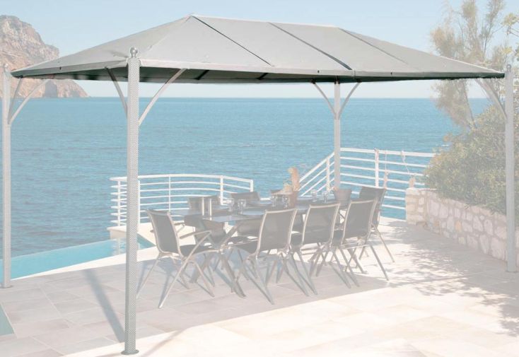 Toile tonnelle Neptune autoportante 5 x 3 m - PVC et polyester