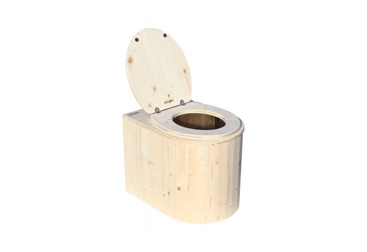 Toilette sèche en bois de pin et épicéa Coccinelle 40 x 54 cm