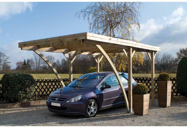 Carport en bois autoclave Privilège - 16 m²