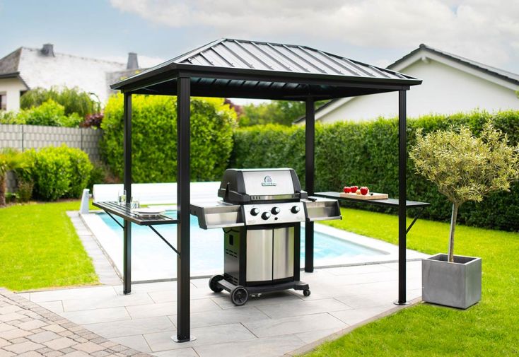 Abri pour barbecue en aluminium Dakota – 178 x 243 x 246 cm