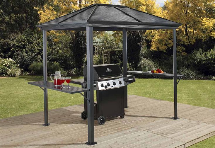 Abri pour barbecue en aluminium et acier Ventura 179 x 293 cm