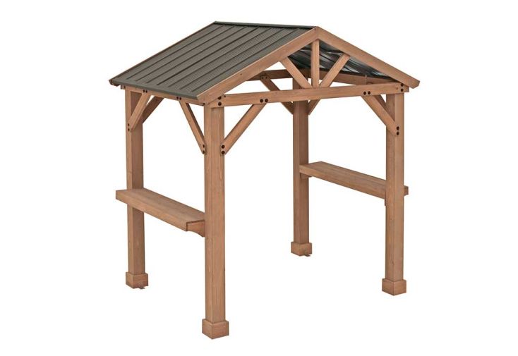 Abri pour Barbecue en Bois de Cèdre 174 x 245 cm