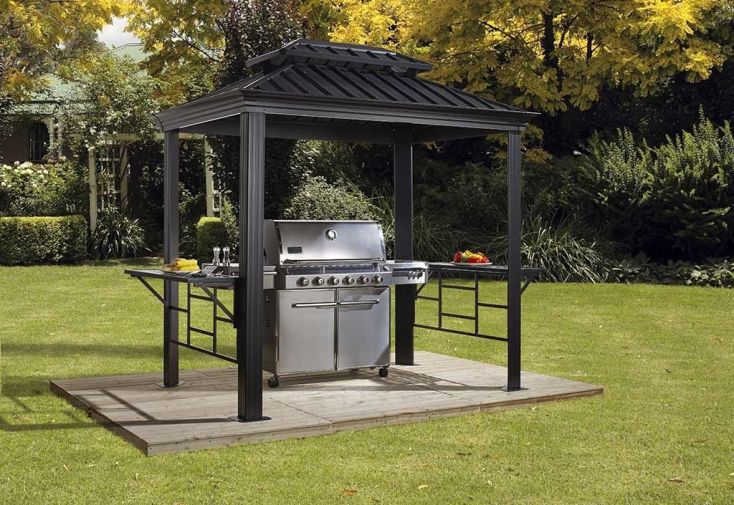 Abri pour Barbecue Aluminium et Acier Galvanisé Messina 2 x 3 m - Sojag