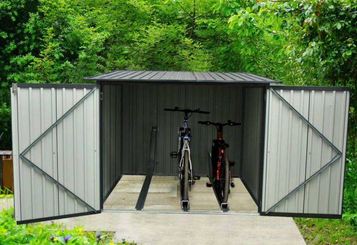 Abri de jardin en acier galvanisé pour vélos – 2,86 m²