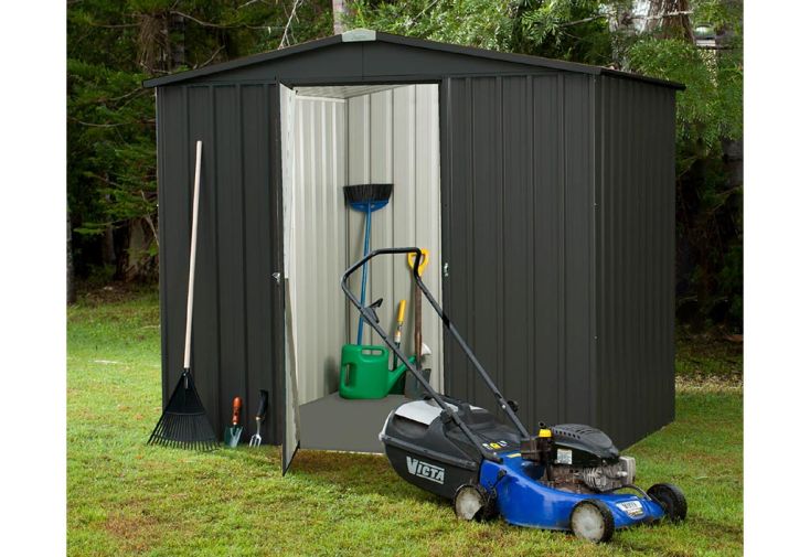 Abri de jardin en acier galvanisé anthracite 3,2 m² - Fraser