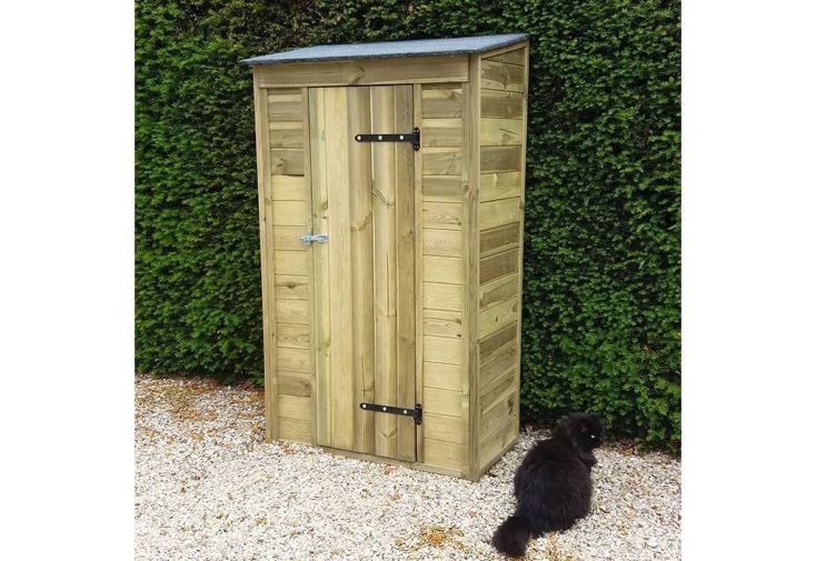 Abri de Jardin Adossable en Bois Traité 111 x 64 cm - Habrita