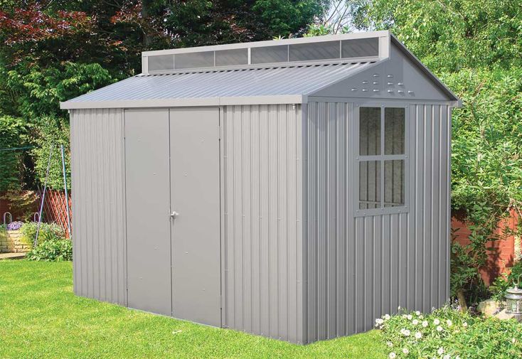 Abri de jardin aluminium Duramax - 5,33 m² gris