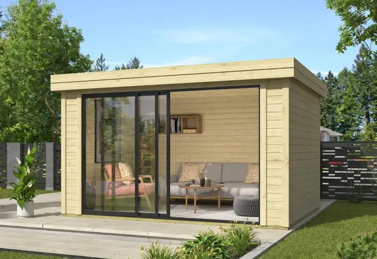 Abri de jardin en bois toit plat 10 m² - Scala 2