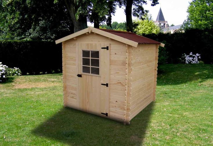 ABRI DE JARDIN BOIS 28 MM AVEC SALON EXTERIEUR PROTEGÉ - 20,12 m²