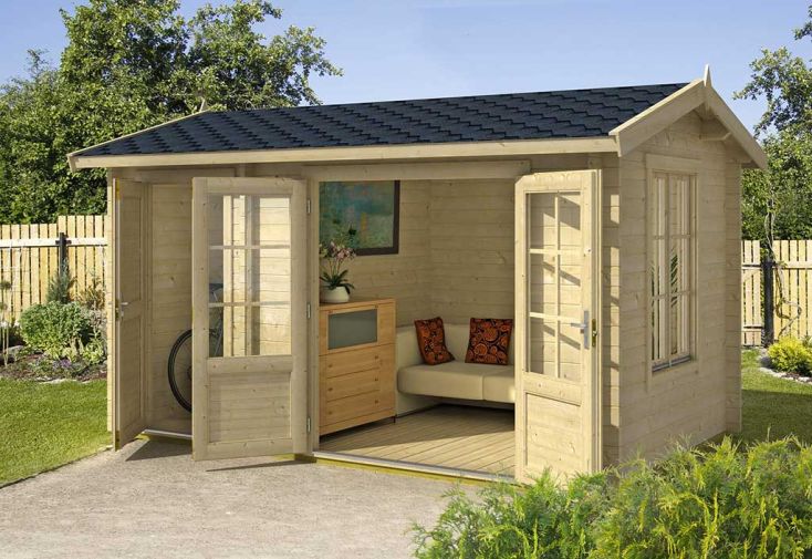 Bungalow en bois Frankland 44 mm – 240 x 390 cm